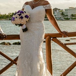 Gorgeous Mermaid Lace Beaded Wedding Dress